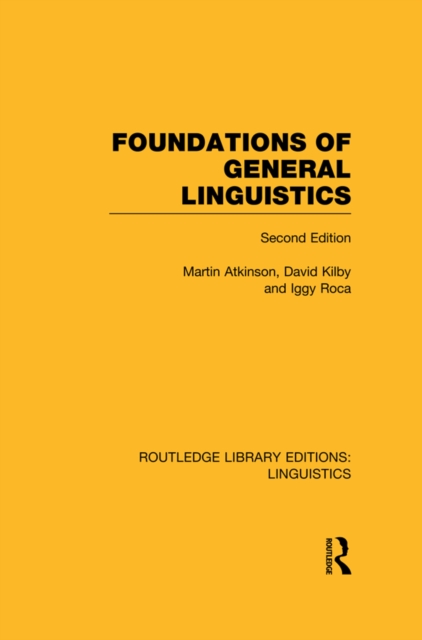 Foundations of General Linguistics (RLE Linguistics A: General Linguistics), EPUB eBook