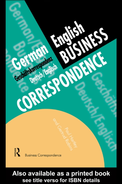 German/English Business Correspondence : Geschaftskorrespondenz Deutsch/Englisch, EPUB eBook