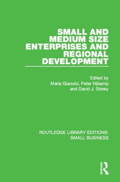 Small and Medium Size Enterprises and Regional Development, PDF eBook