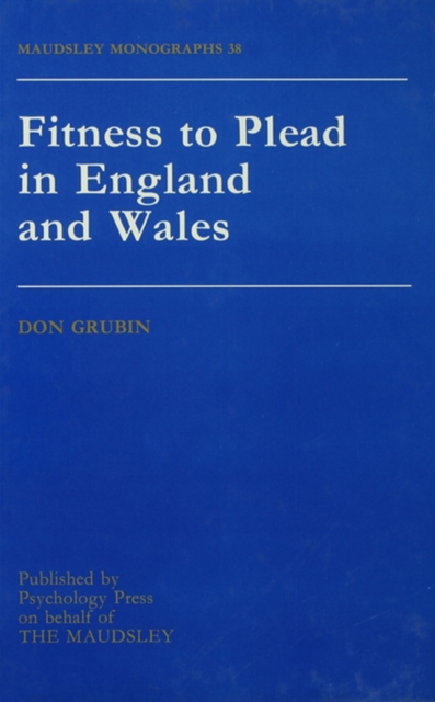 Fitness To Plead In England And Wales, PDF eBook