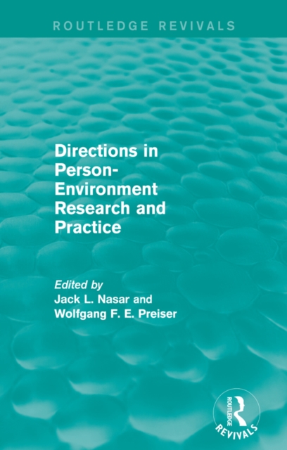 Directions in Person-Environment Research and Practice (Routledge Revivals), PDF eBook