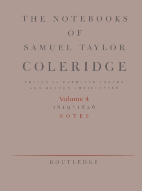 The Notebooks of Samuel Taylor Coleridge : Notebooks 1819-1826, EPUB eBook