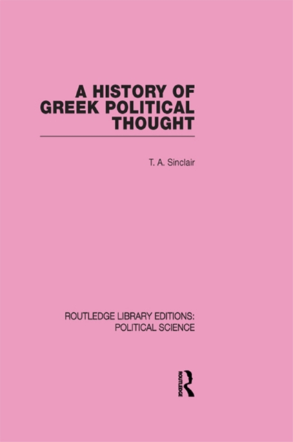 A History of Greek Political Thought, PDF eBook