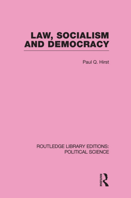 Law, Socialism and Democracy, PDF eBook