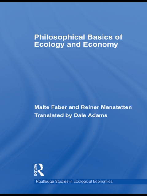 Philosophical Basics of Ecology and Economy, PDF eBook