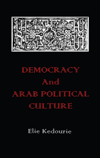 Democracy and Arab Political Culture, PDF eBook