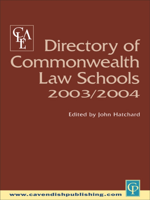 Directory of Commonwealth Law Schools 2003-2004, PDF eBook