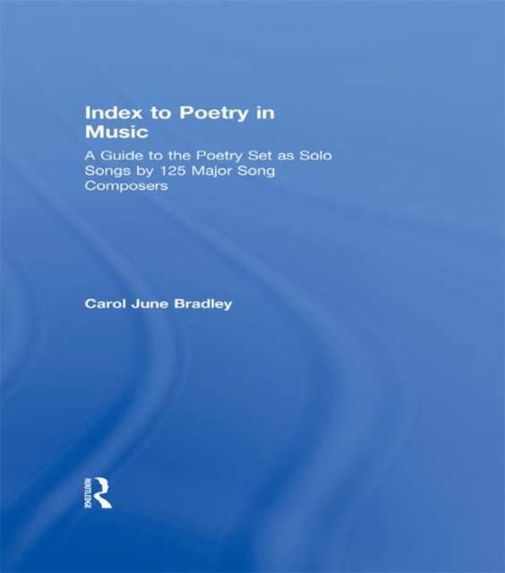 Index to Poetry in Music, EPUB eBook