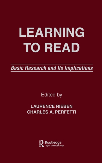 Learning To Read : Basic Research and Its Implications, EPUB eBook