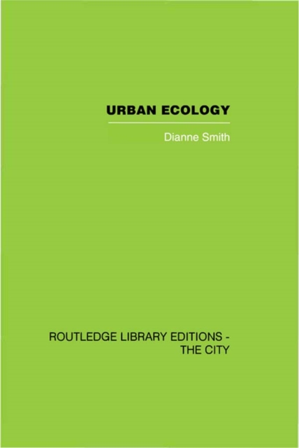 Urban Ecology, PDF eBook