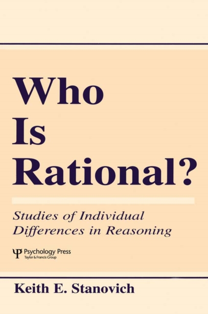 Who Is Rational? : Studies of individual Differences in Reasoning, EPUB eBook