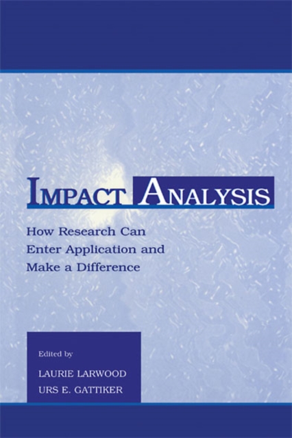 Impact Analysis : How Research Can Enter Application and Make A Difference, EPUB eBook