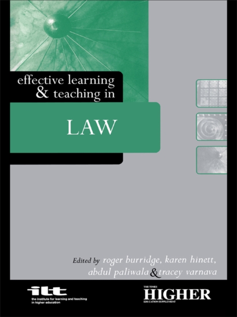 Effective Learning and Teaching in Law, PDF eBook