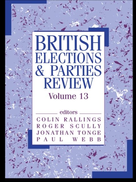 British Elections & Parties Review : Volume 13, EPUB eBook