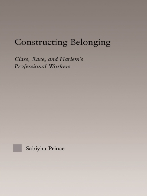 Constructing Belonging : Class, Race, and Harlem's Professional Workers, EPUB eBook