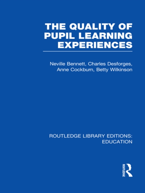 Quality of Pupil Learning Experiences (RLE Edu O), EPUB eBook