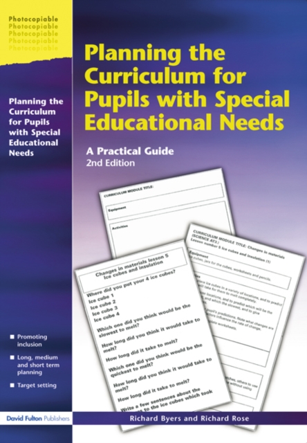 Planning the Curriculum for Pupils with Special Educational Needs : A Practical Guide, PDF eBook