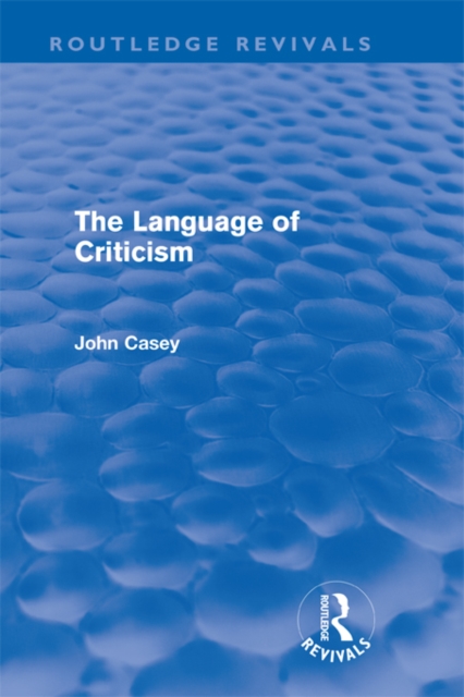 The Language of Criticism, EPUB eBook