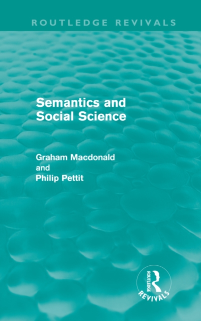 Semantics and Social Science (Routledge Revivals), EPUB eBook