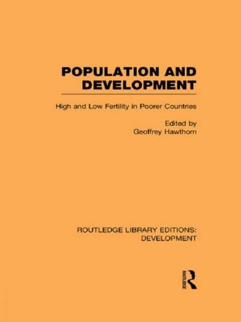 Population and Development : High and Low Fertility in Poorer Countries, EPUB eBook