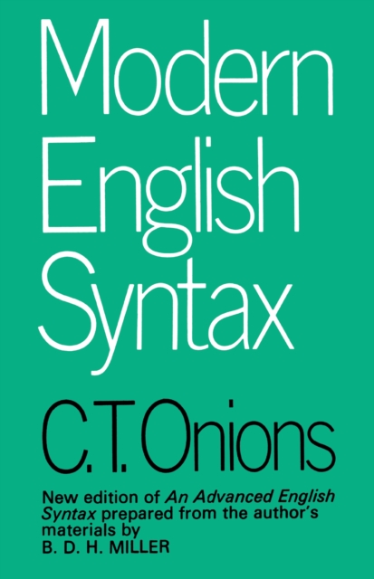 Modern English Syntax, PDF eBook