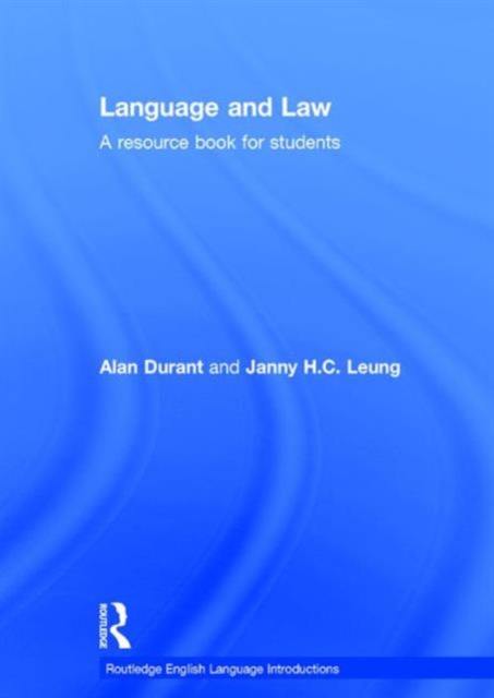 Language and Law : A resource book for students, Hardback Book