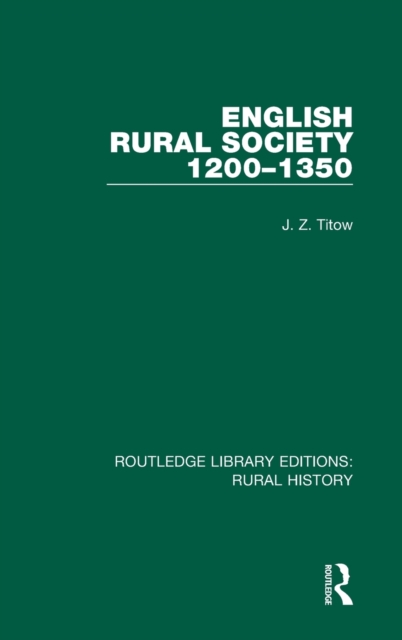 English Rural Society, 1200-1350, Hardback Book