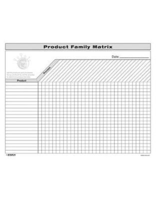 VSM: Product Family Matrix : Product Family Matrix, Loose-leaf Book