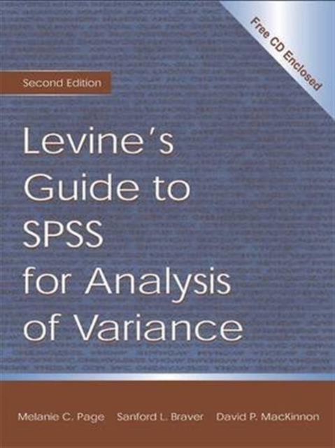Levine's Guide to SPSS for Analysis of Variance, Hardback Book