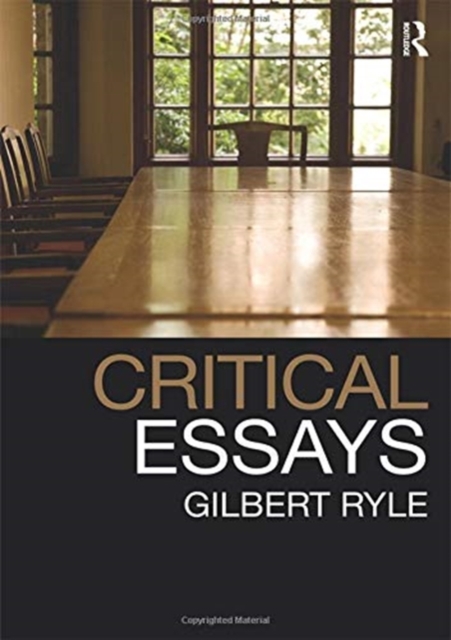 Critical Essays : Collected Papers Volume 1, Hardback Book