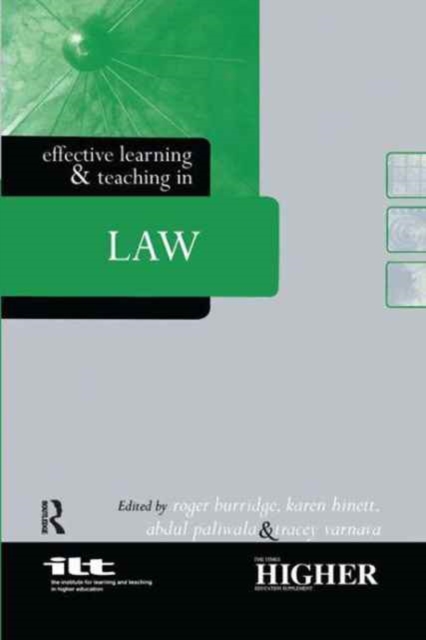 Effective Learning and Teaching in Law, Hardback Book