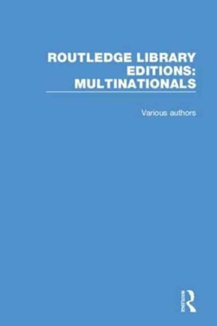 Routledge Library Editions: Multinationals, Multiple-component retail product Book