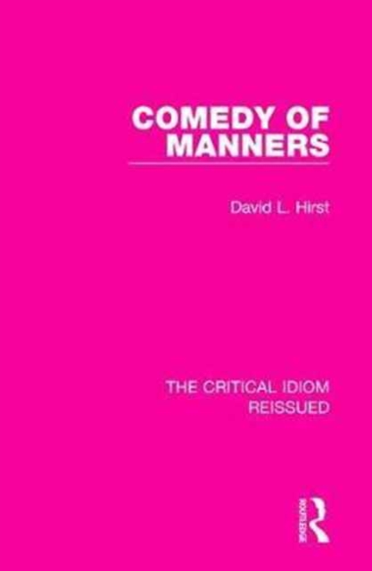 Comedy of Manners, Hardback Book