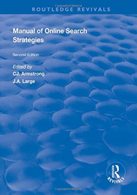 Manual of Online Search Strategies, Hardback Book