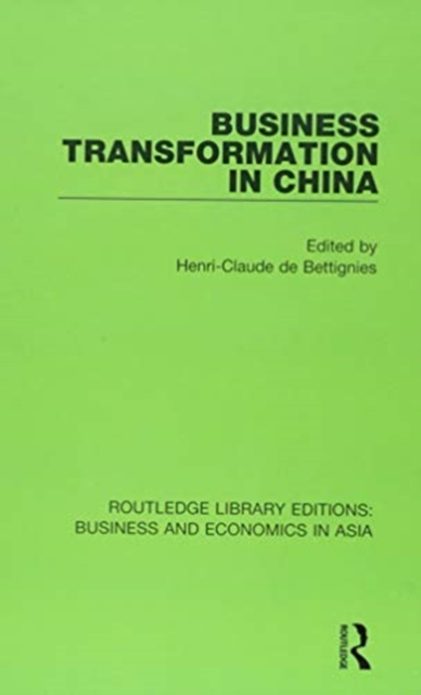 Business Transformation in China, Hardback Book