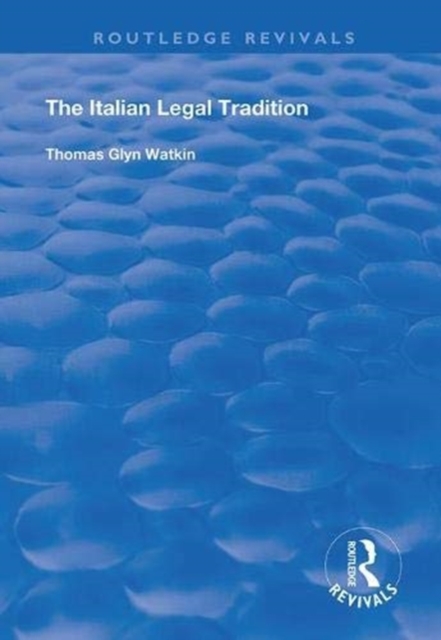The Italian Legal Tradition, Paperback / softback Book