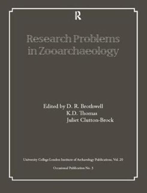 Research Problems in Zooarchaeology, Hardback Book