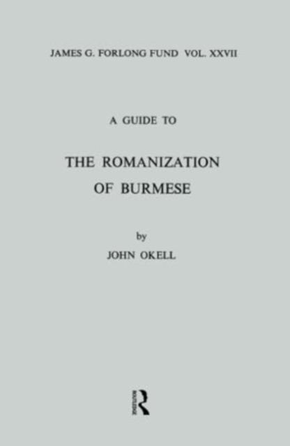 A Guide to the Romanization of Burmese, Hardback Book