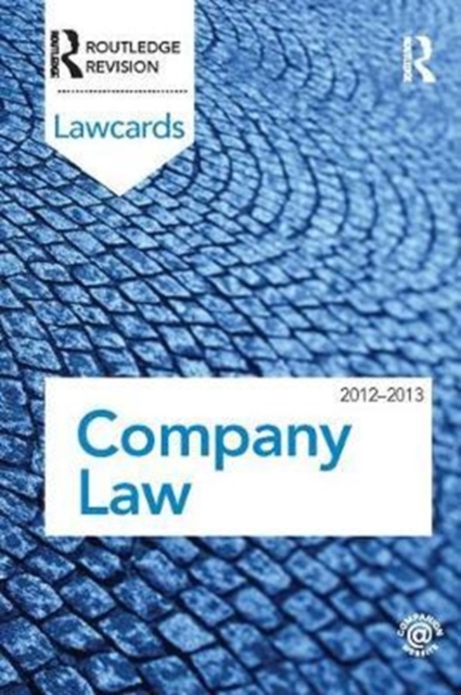 Company Lawcards 2012-2013, Hardback Book