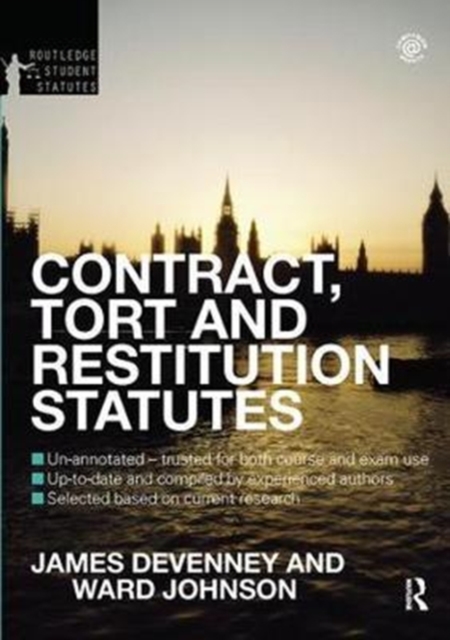 Contract, Tort and Restitution Statutes 2012-2013, Hardback Book