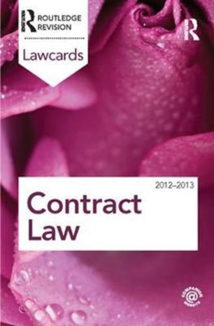 Contract Lawcards 2012-2013, Hardback Book