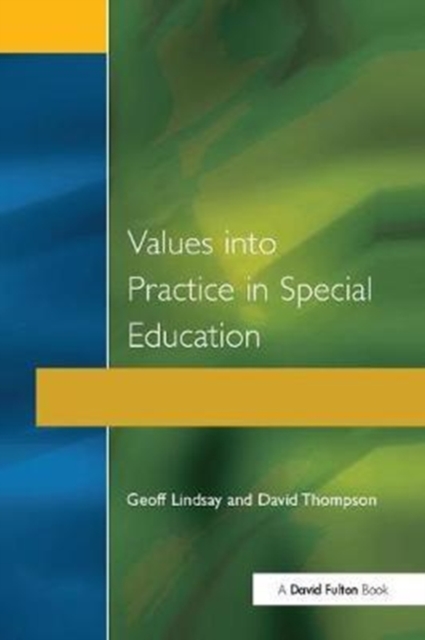 Values into Practice in Special Education, Hardback Book