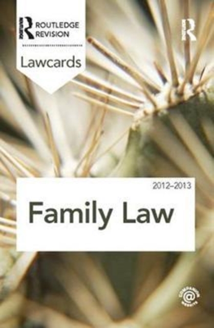 Family Lawcards 2012-2013, Hardback Book