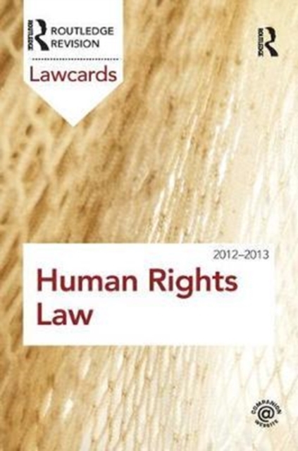 Human Rights Lawcards 2012-2013, Hardback Book