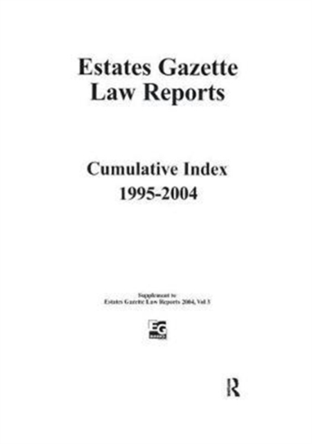 EGLR 2004 Cumulative Index, Hardback Book