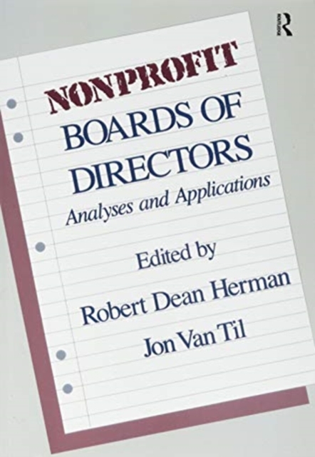 Nonprofit Boards of Directors : Analyses and Applications, Paperback / softback Book