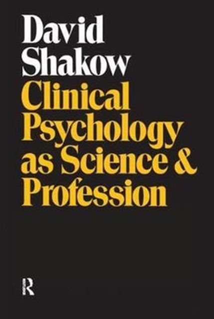 Clinical Psychology as Science and Profession, Hardback Book