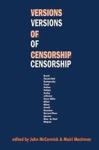 Versions of Censorship, Hardback Book