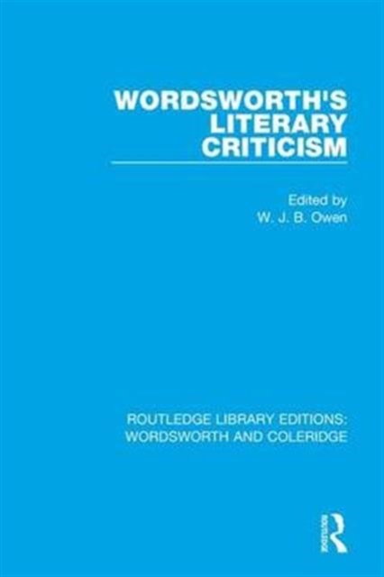 Wordsworth's Literary Criticism, Hardback Book