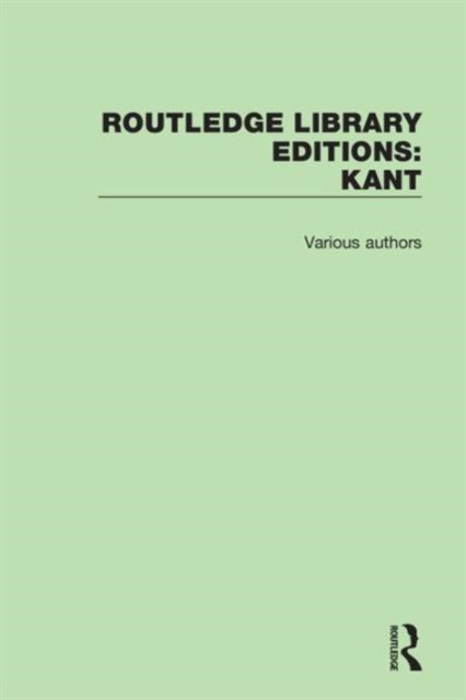Routledge Library Editions: Kant, Multiple-component retail product Book